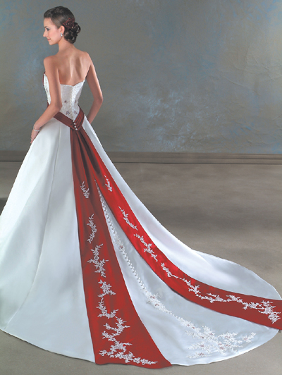 Orifashion HandmadeModest Wedding Dress with Contrasting Band De