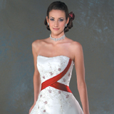 Orifashion HandmadeModest Wedding Dress with Contrasting Band De - Click Image to Close