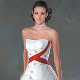 Orifashion HandmadeModest Wedding Dress with Contrasting Band De