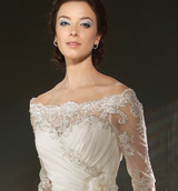 Orifashion HandmadeModest Lace Wedding Dress with Long Sleeves B - Click Image to Close