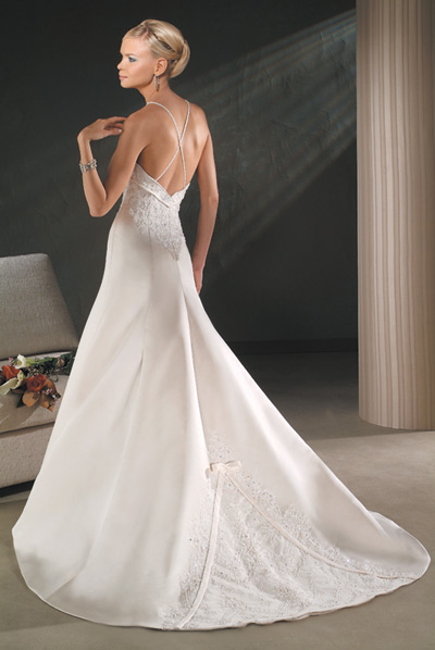 Orifashion HandmadeModest Embroidered and Beaded Wedding Dress B - Click Image to Close
