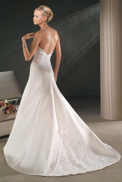 Orifashion HandmadeModest Embroidered and Beaded Wedding Dress B