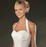 Orifashion HandmadeModest Halter Wedding Dress BO024