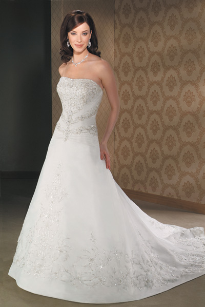 Modest Embroidered Bridal Gown / Wedding Dress BO031