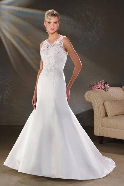 Orifashion HandmadeModest Wedding Dress with Lace Detail BO047 - Click Image to Close