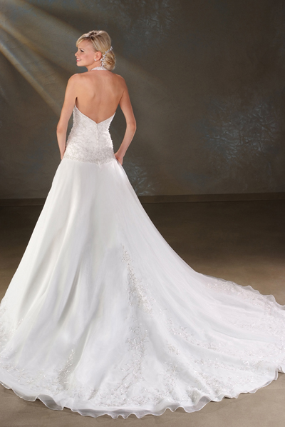 Orifashion HandmadeModest Halter Wedding Dress BO052