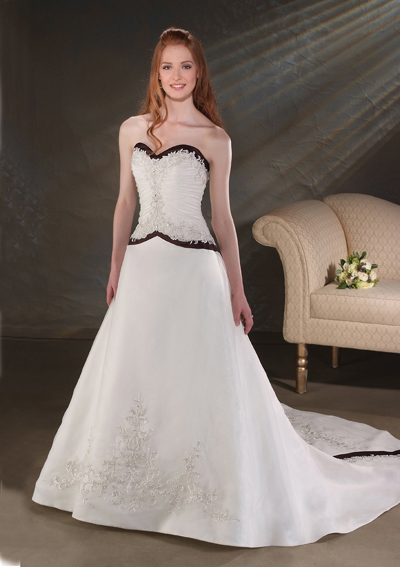 Orifashion HandmadeModest Embroidered Wedding Dress BO058 - Click Image to Close