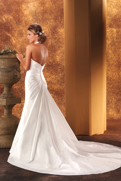 Modest Halter Bridal Gown / Wedding Dress BO086