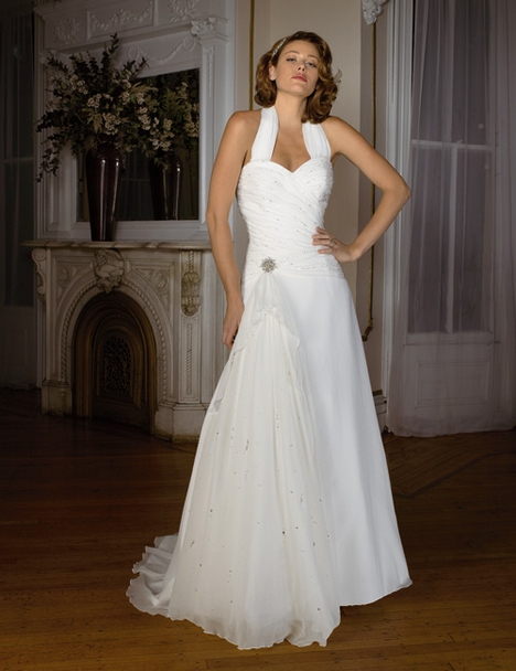 Wedding Dress_Chiffon halter strap 10C155 - Click Image to Close