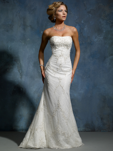 Wedding Dress_Embroidery slim 10C176 - Click Image to Close