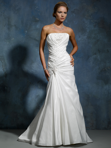Wedding Dress_Strapless A-line 10C189 - Click Image to Close