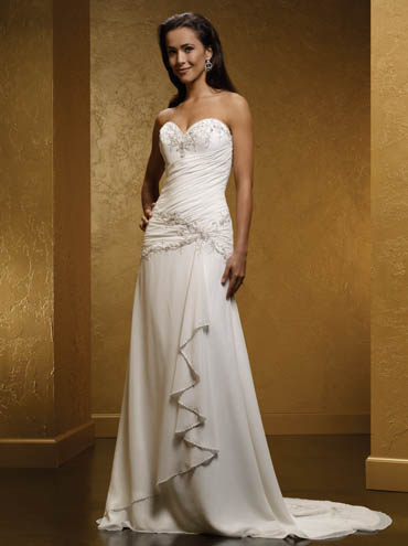 Wedding Dress_Delicate Chiffon gown 10C218 - Click Image to Close