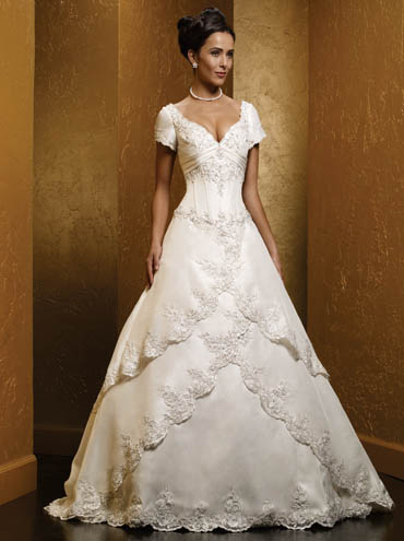 Orifashion HandmadeModest Princess Style Wedding Dress BO300 - Click Image to Close