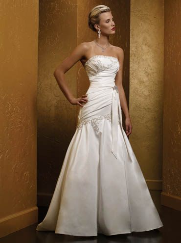 Wedding Dress_Crew neckline 10C225 - Click Image to Close