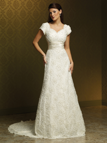 Wedding Dress_Cap-sleeves 10C265 - Click Image to Close