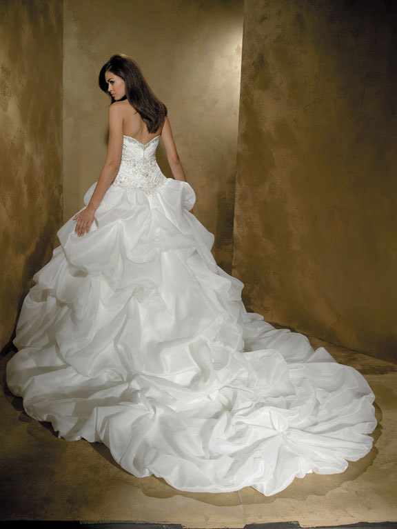 Orifashion HandmadeRomantic Silk Satin Organza Wedding Dress AL0