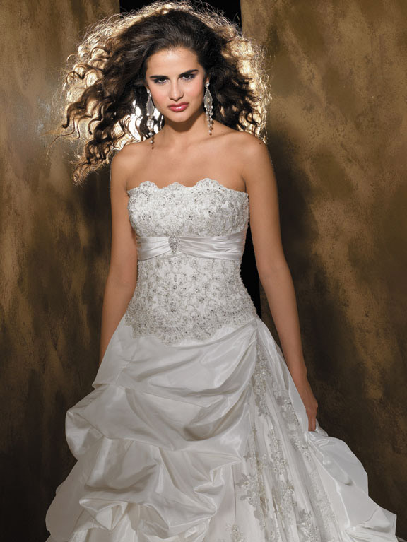 Orifashion HandmadeRomantic Pick-up Silk Taffeta Wedding Dress A - Click Image to Close