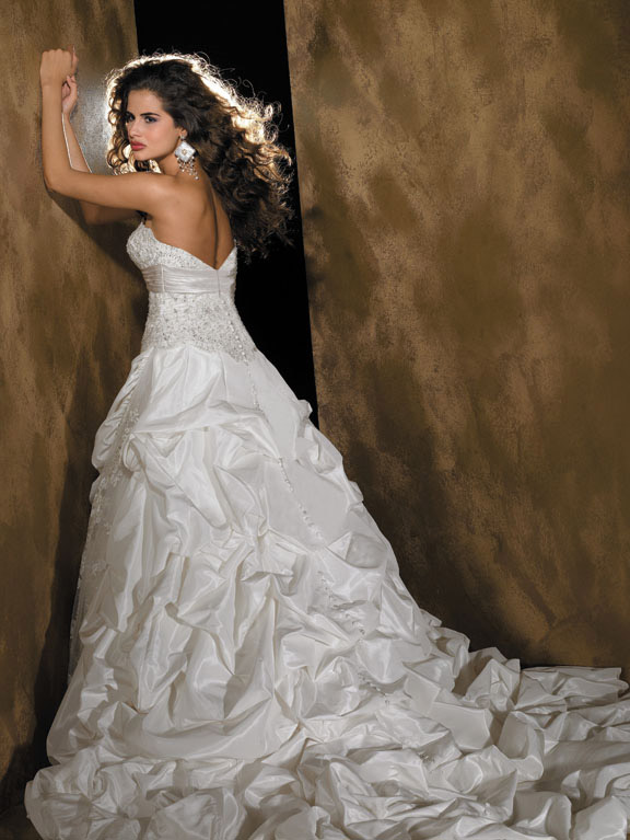 Orifashion HandmadeRomantic Pick-up Silk Taffeta Wedding Dress A - Click Image to Close