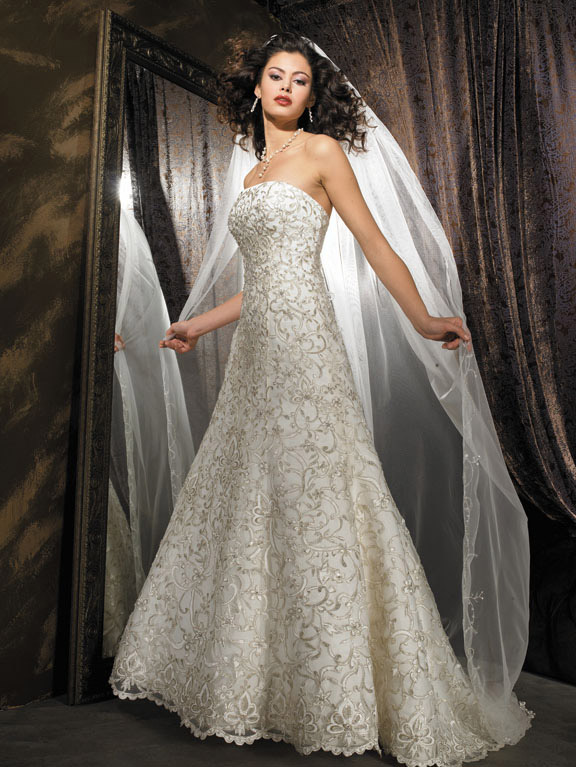 Orifashion HandmadeUnique Romantic Lace Wedding Dress AL035 - Click Image to Close