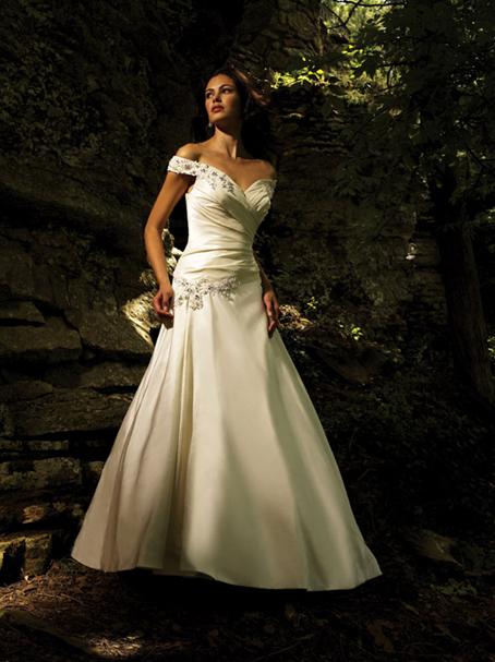 Orifashion HandmadeWedding Dress_Shoulder-off strap AL071 - Click Image to Close