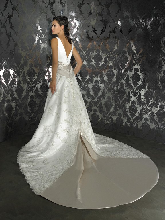 Orifashion HandmadeHandmade Formal Wedding Dress with Wide Strap - Click Image to Close