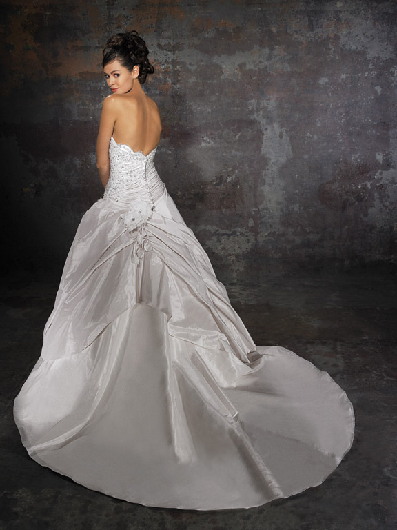 Orifashion HandmadeRomantic Silk Taffeta Wedding Dress AL137 - Click Image to Close