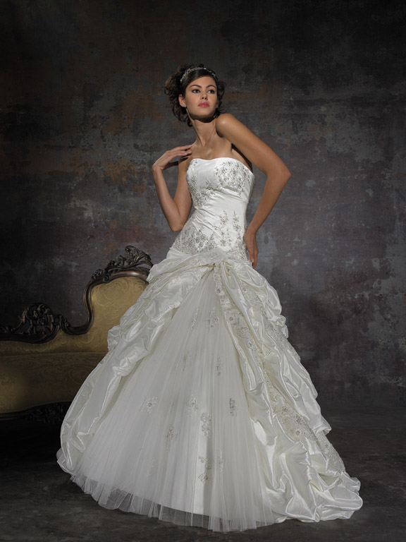 Orifashion HandmadeRomantic Silk Taffeta Wedding Dress AL141