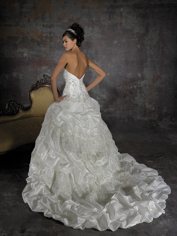 Orifashion HandmadeRomantic Silk Taffeta Wedding Dress AL141 - Click Image to Close