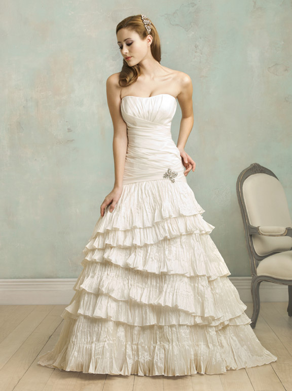 Orifashion HandmadeUnique Crinkled Design Wedding Dress AL144 - Click Image to Close