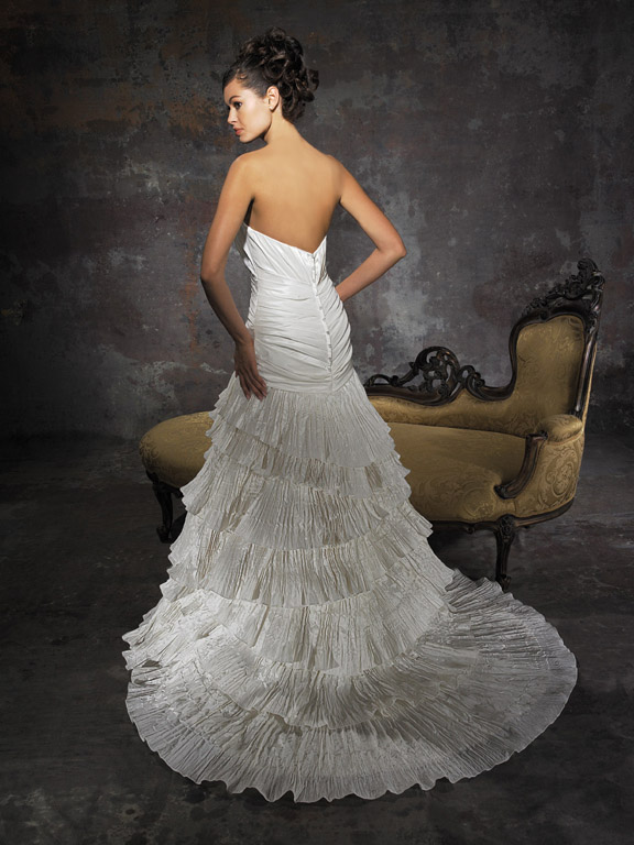 Orifashion HandmadeUnique Crinkled Design Wedding Dress AL144 - Click Image to Close