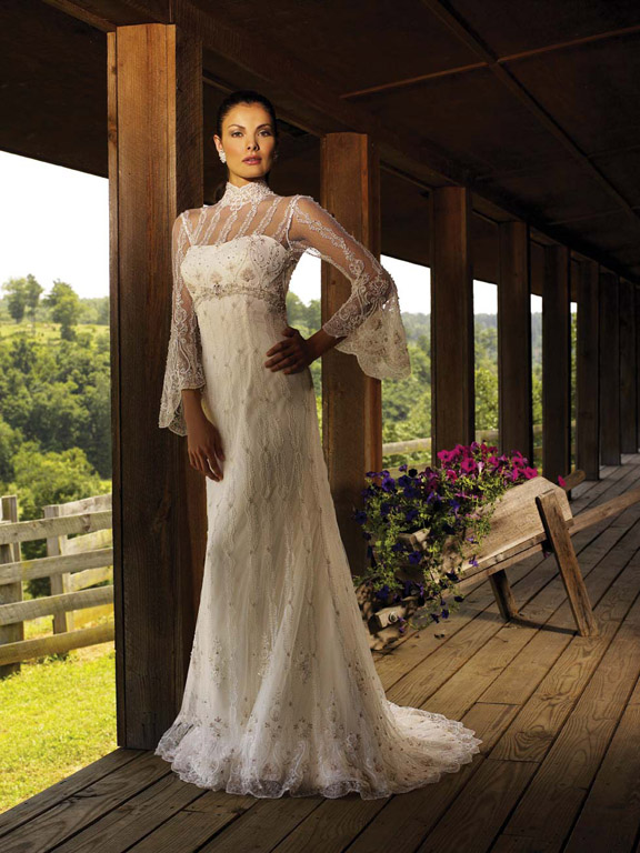 Orifashion HandmadeModest Traditional Lace Wedding Dress BO154 - Click Image to Close