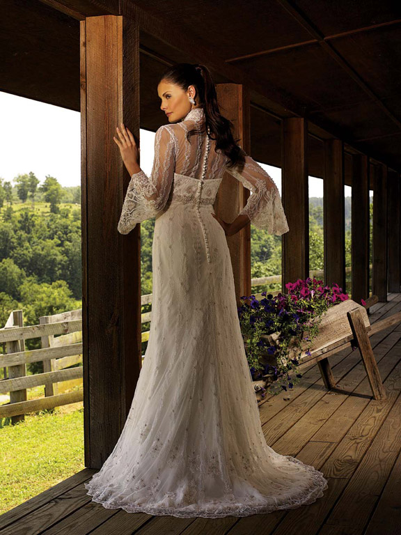 Orifashion HandmadeModest Traditional Lace Wedding Dress BO154 - Click Image to Close