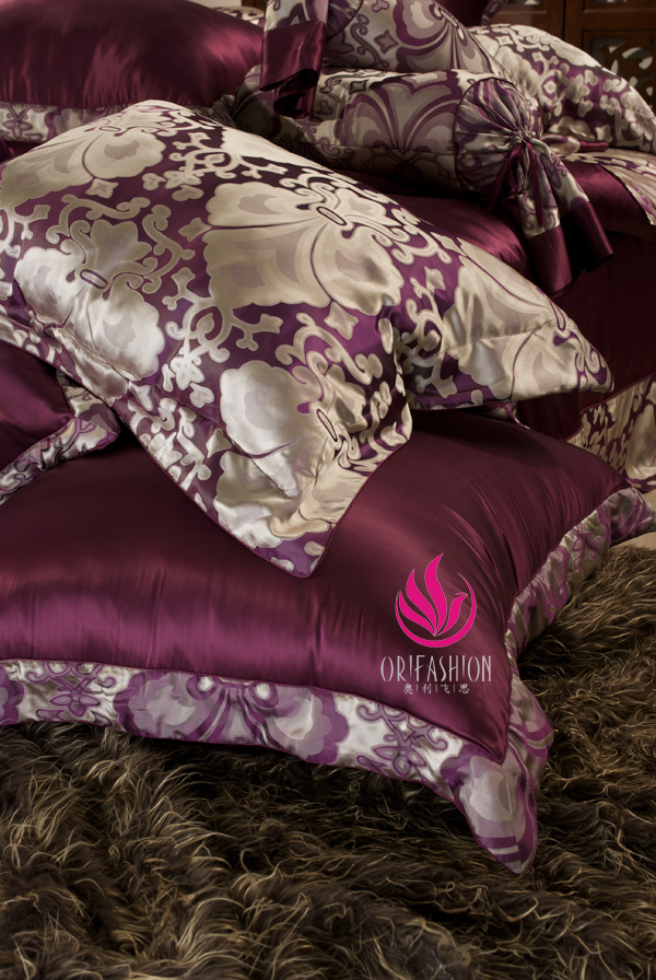 Seamless Orifashion Silk Bedding 4PCS Set King Size BSS057-1