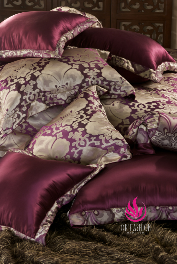 Seamless Orifashion Silk Bedding 8PCS Set Queen Size BSS057B