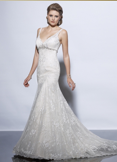 Orifashion HandmadeWedding Dress_ V-neckline DC013 - Click Image to Close