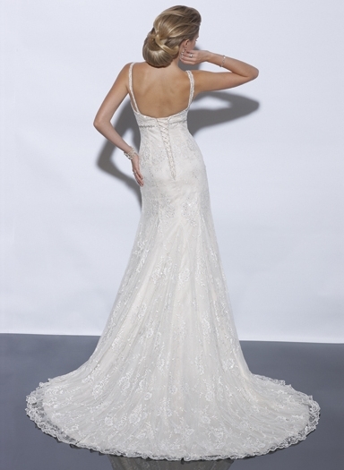 Orifashion HandmadeWedding Dress_ V-neckline DC013