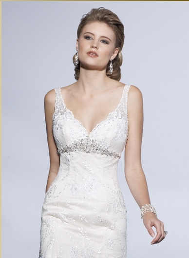 Orifashion HandmadeWedding Dress_ V-neckline DC013