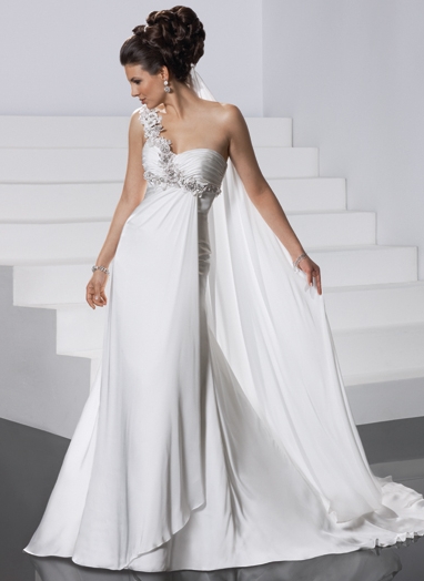 Orifashion HandmadeWedding Dress_Slim Chiffon gown DC040 - Click Image to Close