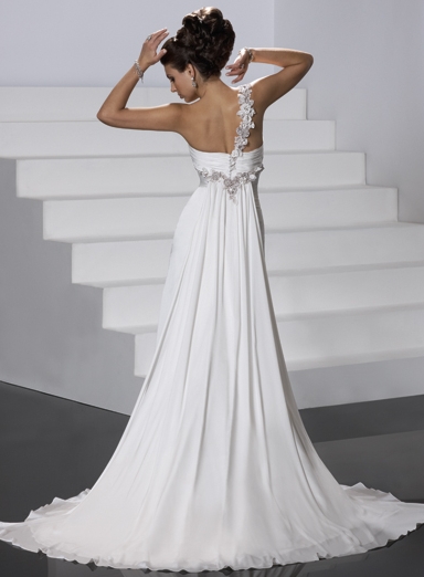 Orifashion HandmadeWedding Dress_Slim Chiffon gown DC040 - Click Image to Close