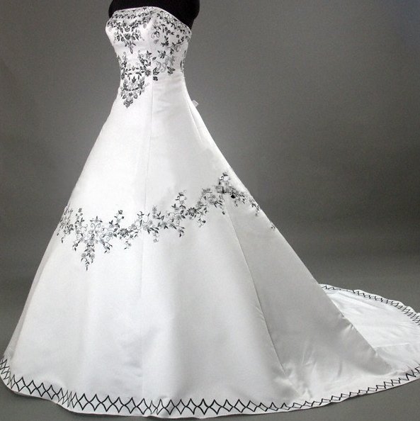 Orifashion HandmadeModest Embroidered Wedding Dress BO150 - Click Image to Close