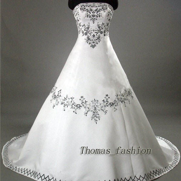 Orifashion HandmadeModest Embroidered Wedding Dress BO150 - Click Image to Close