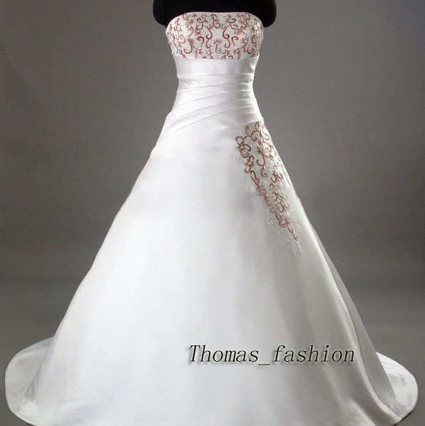 Orifashion HandmadeModest Embroidered Wedding Dress BO015