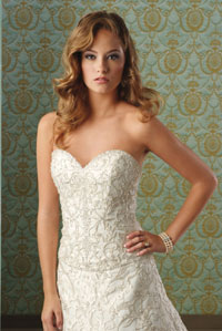 Embroidered Strapless A-Line Bridal Gown / Wedding Dress EG63 - Click Image to Close