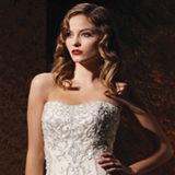 Embroidered Strapless A-Line Bridal Gown / Wedding Dress EG65
