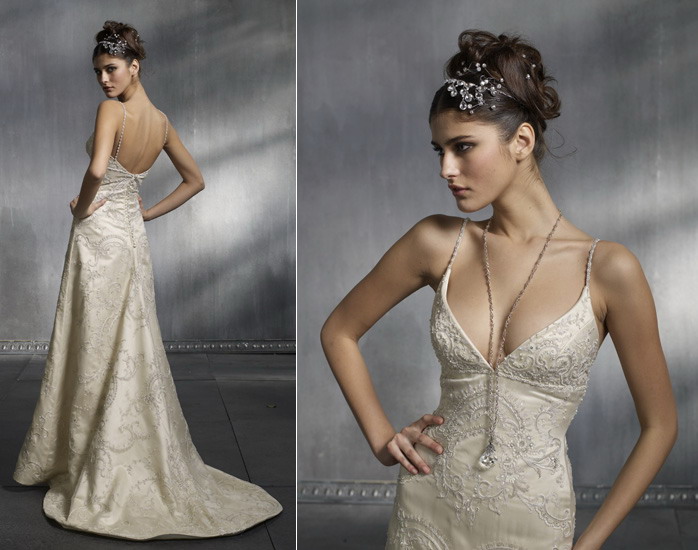 Golden collection wedding dress / gown GW032 - Click Image to Close