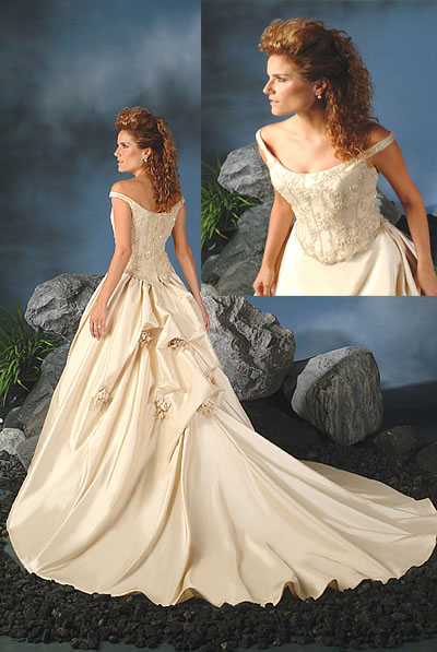 Golden collection wedding dress / gown GW072 - Click Image to Close
