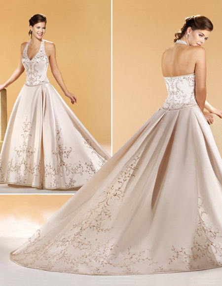Golden collection wedding dress / gown GW073 - Click Image to Close