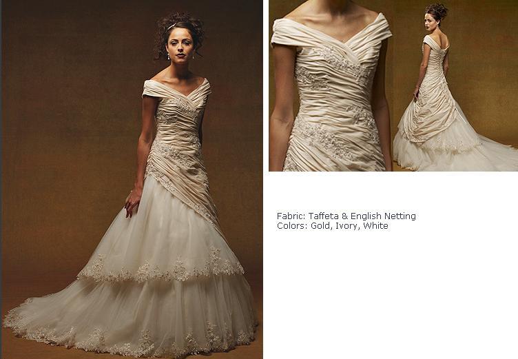 Golden collection wedding dress / gown GW104 - Click Image to Close
