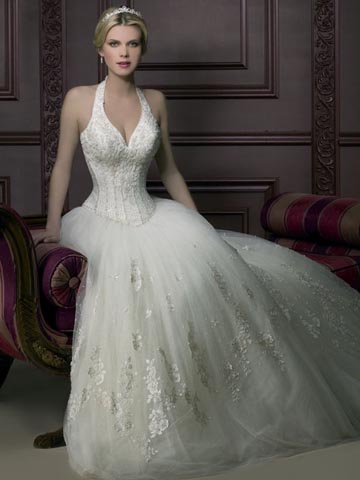 Golden collection wedding dress / gown GW161 - Click Image to Close