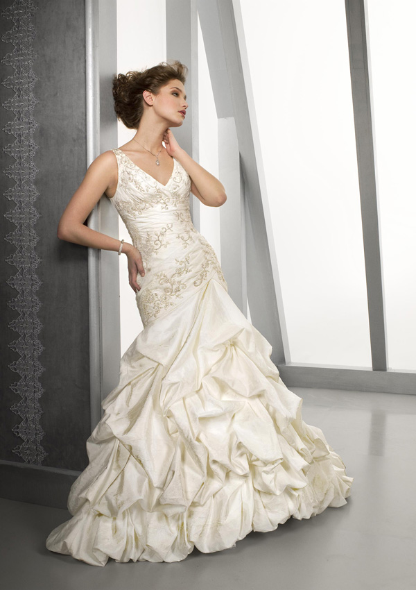 Golden collection wedding dress / gown GW192 - Click Image to Close